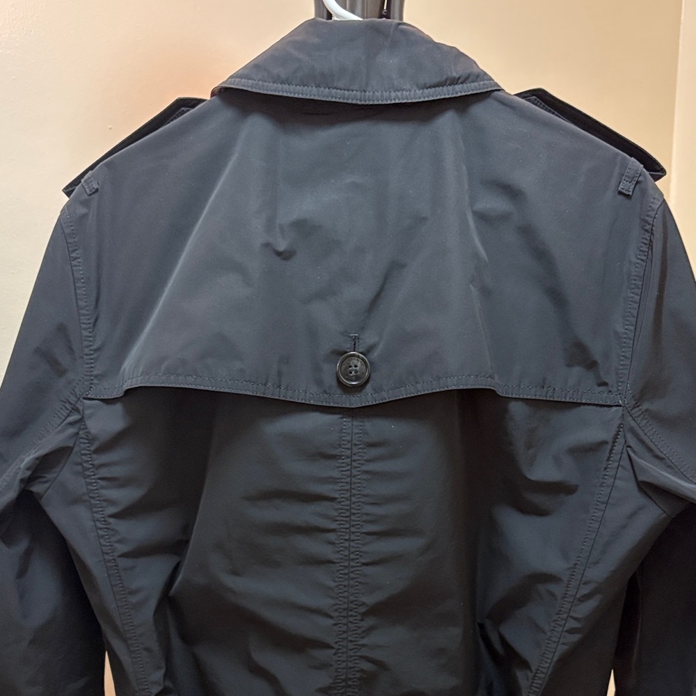 BURBERRY BRIT Men's Black Double-Breasted Trench Coat Size M - Picture 3 of 16